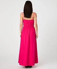 French Connection Women's Cotton Poplin Shirred Maxi Dress