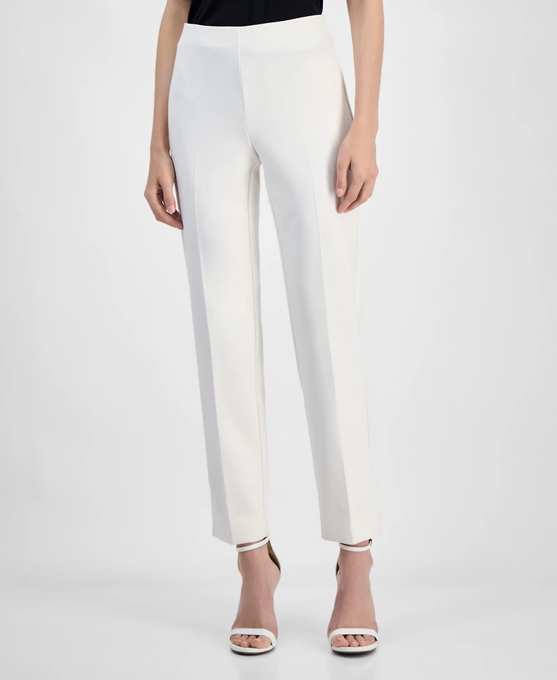 Anne Klein Women's Pull-On Straight-Leg Ankle Pants
