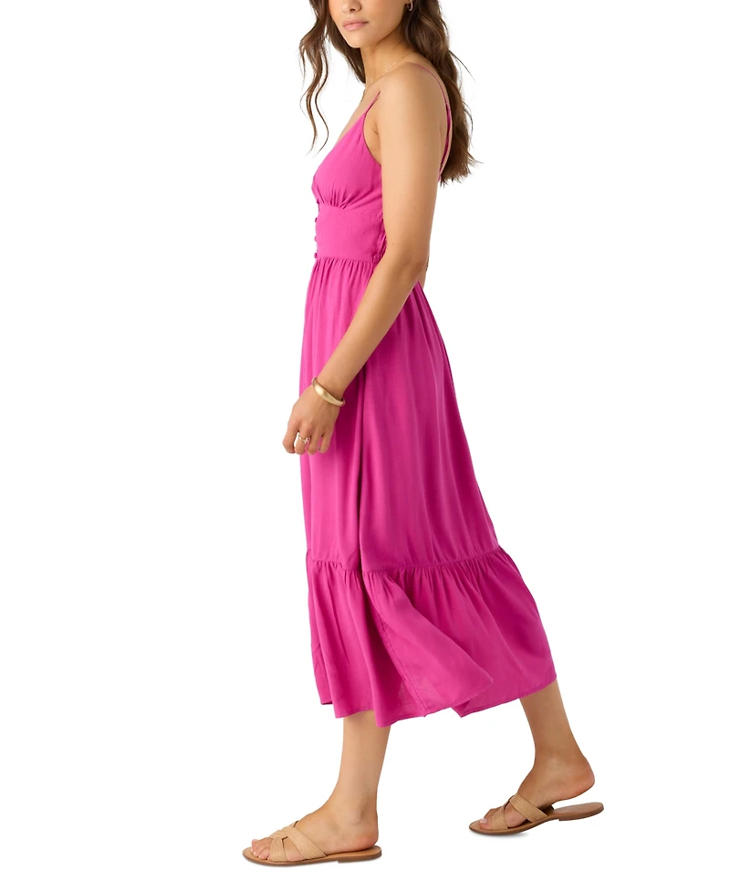 O'Neill Juniors' Pilar Woven Sleeveless Tiered Midi Dress