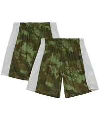 Mitchell & Ness Men's Camo Utah Jazz 1998-99 Hardwood Classics Ghost Green Swingman Shorts