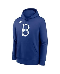 Nike Men's Royal Brooklyn Dodgers Cooperstown Collection Logo Club Pullover Hoodie