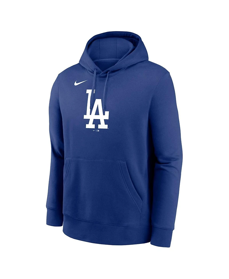 Nike Men's Royal Los Angeles Dodgers Logo Club Fleece Pullover Hoodie