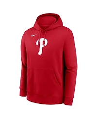 Nike Men's Red Philadelphia Phillies Logo Club Fleece Pullover Hoodie