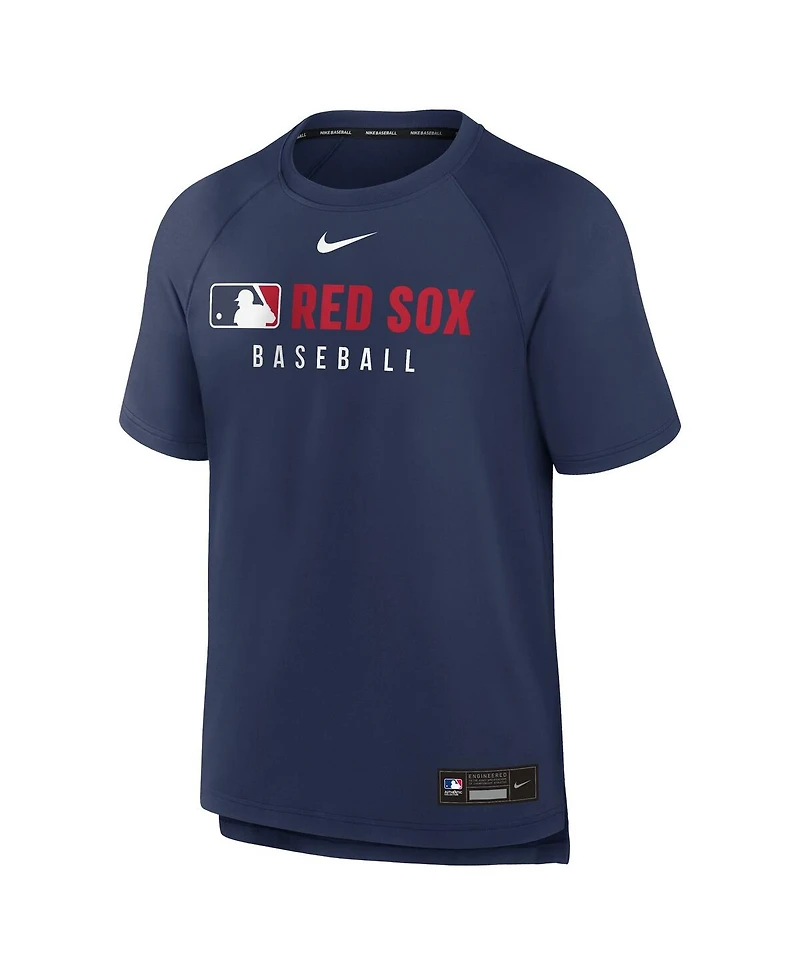 Nike Men's Navy Boston Red Sox Authentic Collection Pregame Raglan Performance T-Shirt