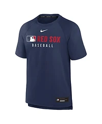 Nike Men's Navy Boston Red Sox Authentic Collection Pregame Raglan Performance T-Shirt
