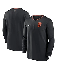 Nike Men's Black San Francisco Giants Authentic Collection Performance Half-Zip Top