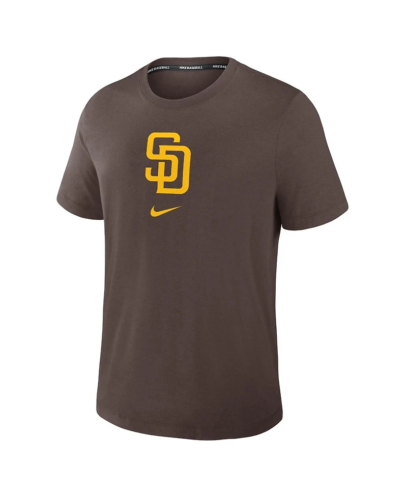 Nike Men's Brown San Diego Padres Authentic Collection Early Work Tri-Blend Performance T-Shirt