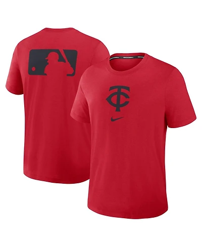 Nike Men's Red Minnesota Twins Authentic Collection Early Work Tri-Blend Performance T-Shirt