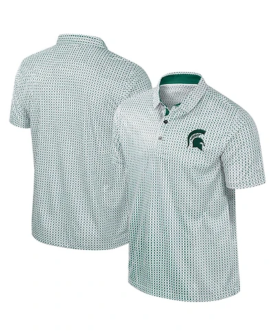Colosseum Men's Green Michigan State Spartans Big Tall Marty Rival Polo Shirt