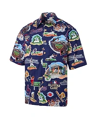 Reyn Spooner Men's Navy 2024 Mlb All-Star Game Button-Up Polo Shirt