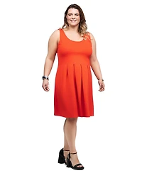24seven Comfort Apparel Plus Sleeveless Dress with Pockets