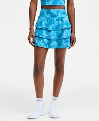 Id Ideology Women's Abstract Printed Flounce Skort, Exclusively at Macy's