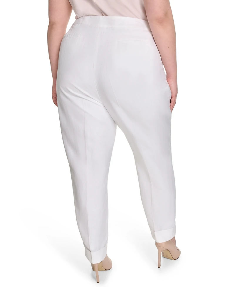 Calvin Klein Plus Mid Straight-Leg Pants