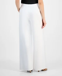 Bar Iii Petite Seamed Wide-Leg Ponte Pants, Created for Macy's