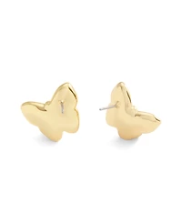 Coach Signature Mother of Pearl Butterfly Stud Earrings