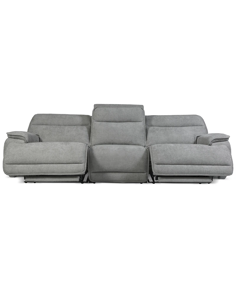 Ozryn -Pc. Fabric Sofa with Power Motion Chairs