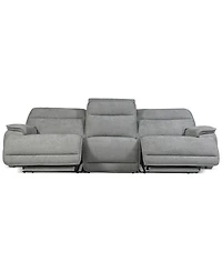 Ozryn -Pc. Fabric Sofa with Power Motion Chairs