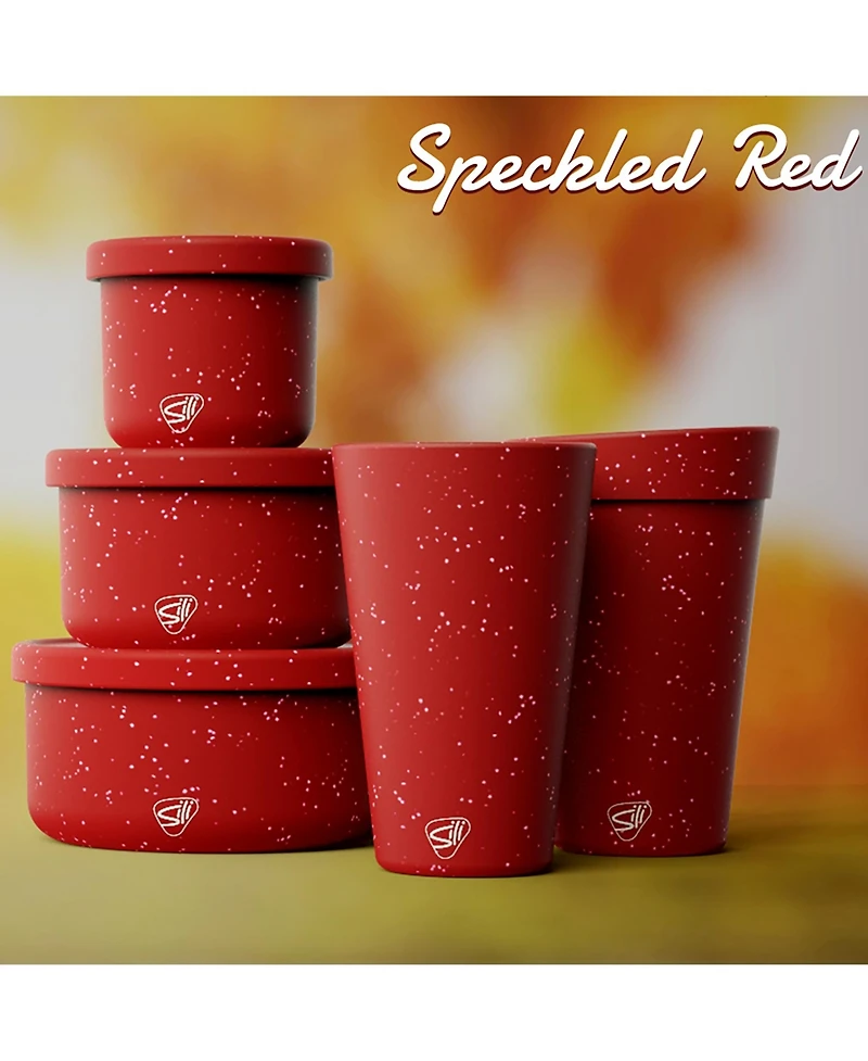 Pint Glasses: 2 pk - Speckled Red