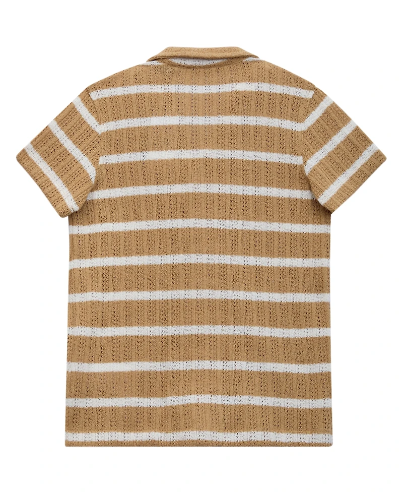 Guess Big Boys Textured Knit Button Down Shirt