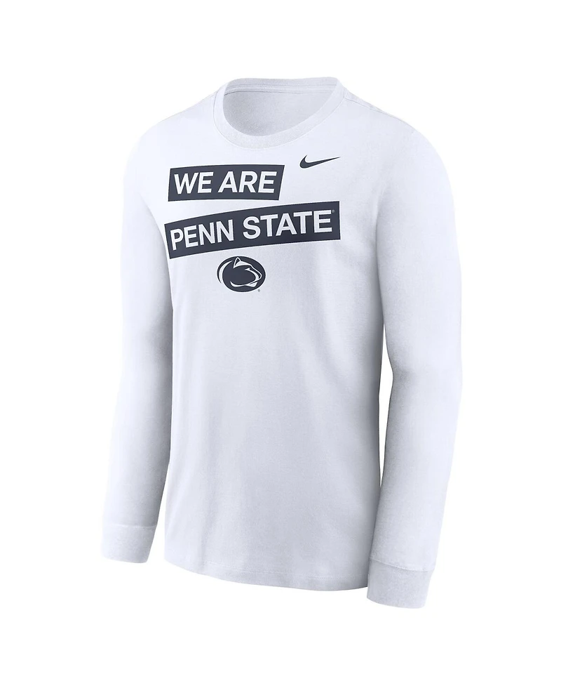 Nike Men's White Penn State Nittany Lions Two-Hit Classic Location Long Sleeve T-Shirt