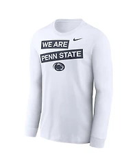 Nike Men's White Penn State Nittany Lions Two-Hit Classic Location Long Sleeve T-Shirt