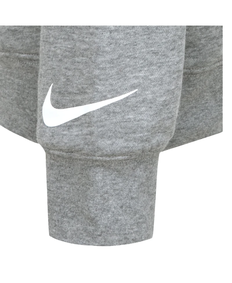 Nike 3BRAND by Russell Wilson Big Boys and Girls Gray Plate Logo Raglan Pullover Hoodie