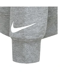 Nike 3BRAND by Russell Wilson Big Boys and Girls Gray Plate Logo Raglan Pullover Hoodie