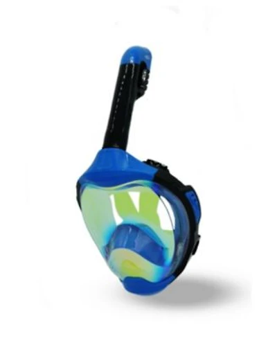Moflow Irridium Full Face Snorkel Mask Yellow Xs X2013 Panoramic View Co2 Free 4x Oxygen Anti Fog Dry Snorkel Camera Mount Silicone Premium Straps