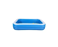 Inflatable Swimming Pool Kids Adults Blow up Pool Family Backyard 120" x 72" x 22" Blue