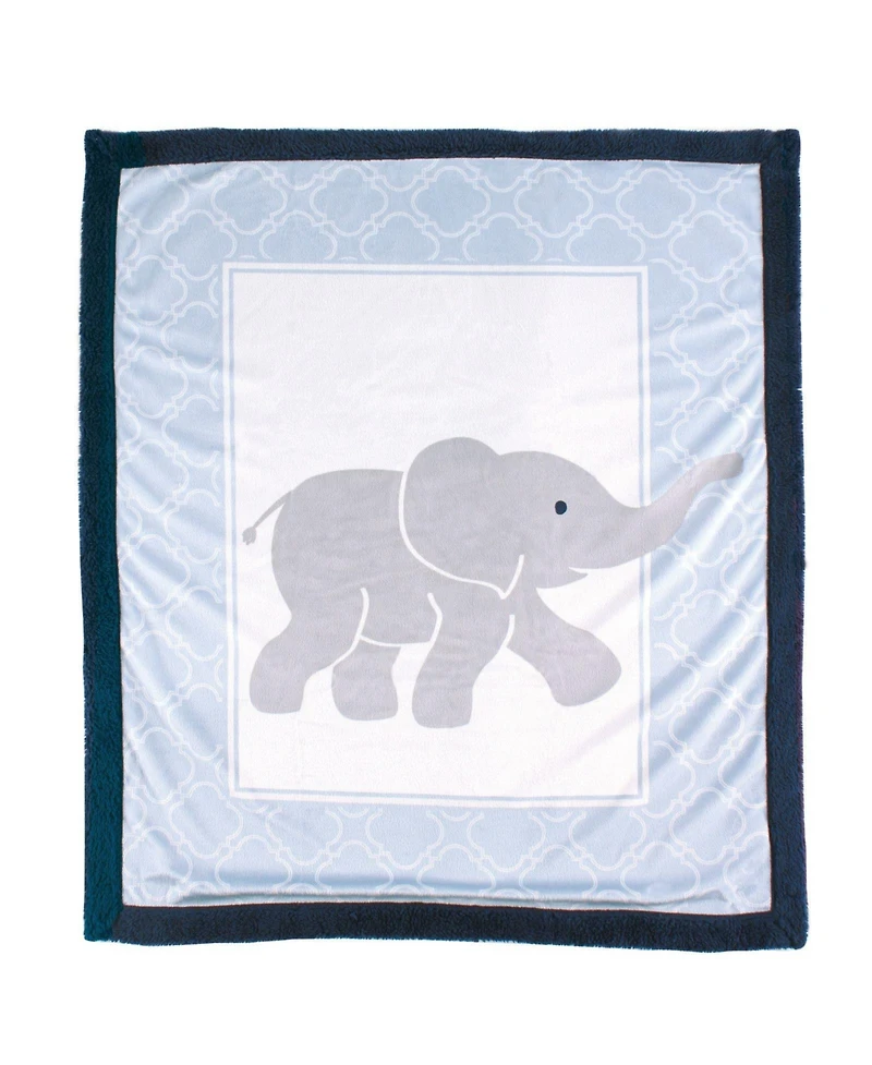Luvable Friends Boys Ultra-Soft Plush Throw with Sherpa Reverse