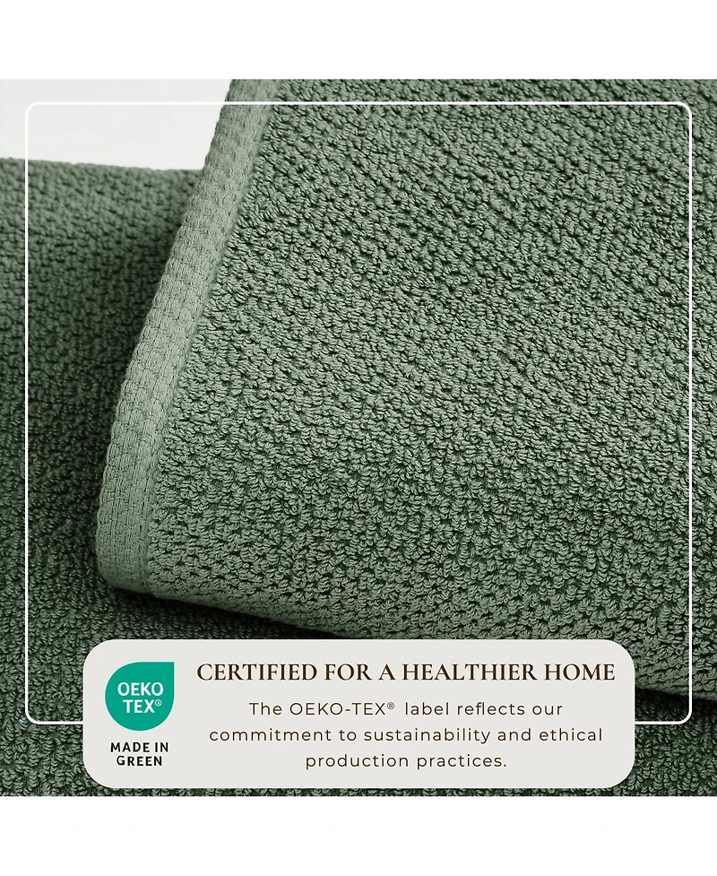 Linery and Co. 100% Cotton Textured 2-Piece Oversized Bath Sheet Set, 35" x 68"