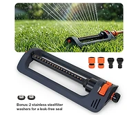 Lawn Sprinkler Oscillating Sprinkler Automatic Swing Adjustable Spray Angle Courtyard Garden Watering Grey