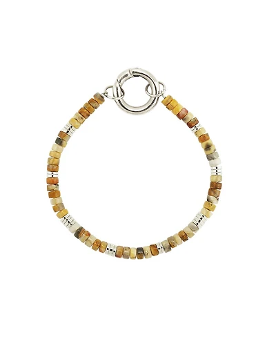 Finley Multi-Stone Beaded Stainless Steel Bracelet