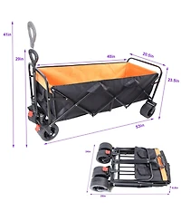Big large capacity Folding cart Extra Long Extender Cart Folding Garden Shopping Beach Cart
