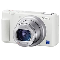 Sony Zv-1 Compact 4K Hd Digital Camera, White Bundle with Sony Shooting Grip/Tripod, 64GB Uhs-ii Sd Card, Shoulder Bag, Corel Mac Software Kit and Acc