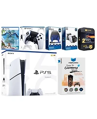 Sony Playstation 5 Slim Disc with Horizon Forbidden West, Extra Edge Controller, Gamer Kit