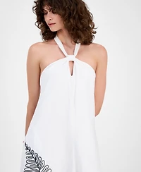 I.n.c. International Concepts Women's Palm Embellished Halter Maxi Dress, Macy's Exclusive