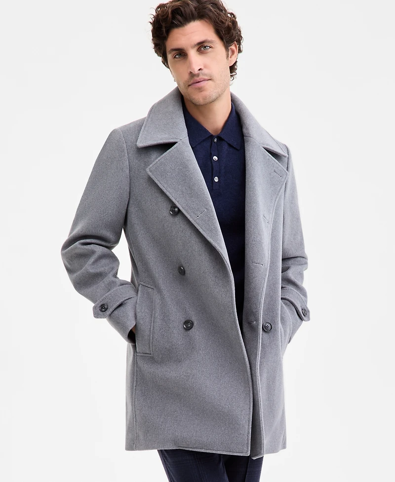 Tommy Hilfiger Men's Classic-Fit Double Breasted Overcoat