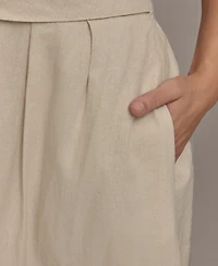 Donna Karan New York Plus Pleated-Bodice Halter Neck Midi Dress