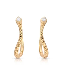 Ettika Serpentina Cubic Zirconia Hoop Earrings