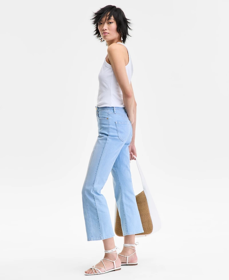 I.n.c. International Concepts Women's High-Rise Cropped Flare Jeans, Exclusively at Macy's
