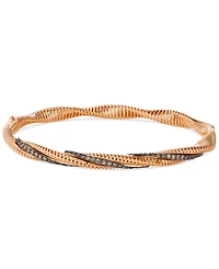 Le Vian Chocolatier Chocolate Diamond Bangle Bracelet in 14k Rose & White Gold