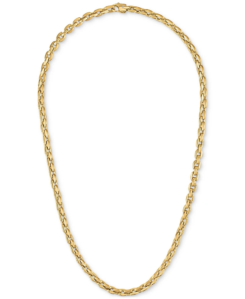Esquire Men's Jewelry Rounded Box Link 22" Chain Necklace, Exclusively for Macy's
