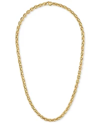 Esquire Men's Jewelry Rounded Box Link 22" Chain Necklace, Exclusively for Macy's