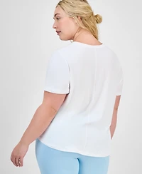 Id Ideology Plus Solid Essentials Active Tee, Created for Macy's