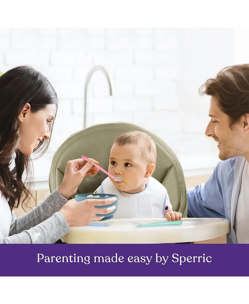 Sperric Best Baby Spoons First Stage 4 Months, Soft Food Grade Silicone, Baby Spoon Self Feeding, Infant Spoons First Stage Toddler Spoons, Baby Utens