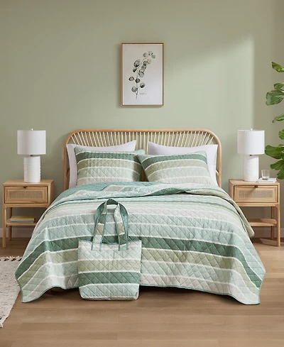 Addison Park Caleb Natural 3-Pc. Quilt and Tote Set, Twin