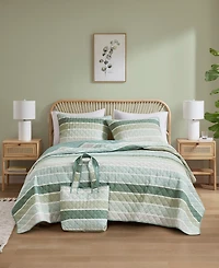 Addison Park Caleb Natural 3-Pc. Quilt and Tote Set, Twin