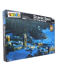 Scenic Spot of the World Snowy Town 500 Piece Jigsaw Puzzle