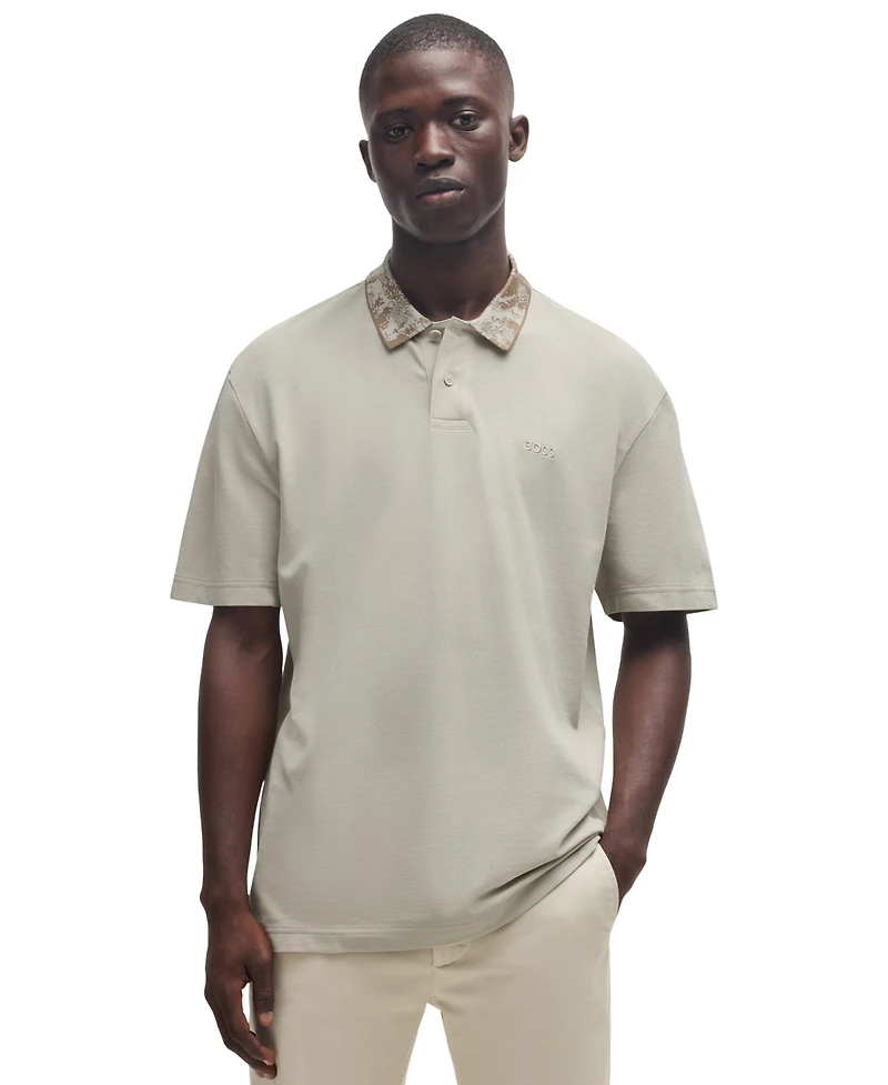 Boss by Hugo Men's Jungle-Artwork Pique Polo
